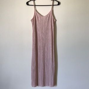 Blush pleated dress